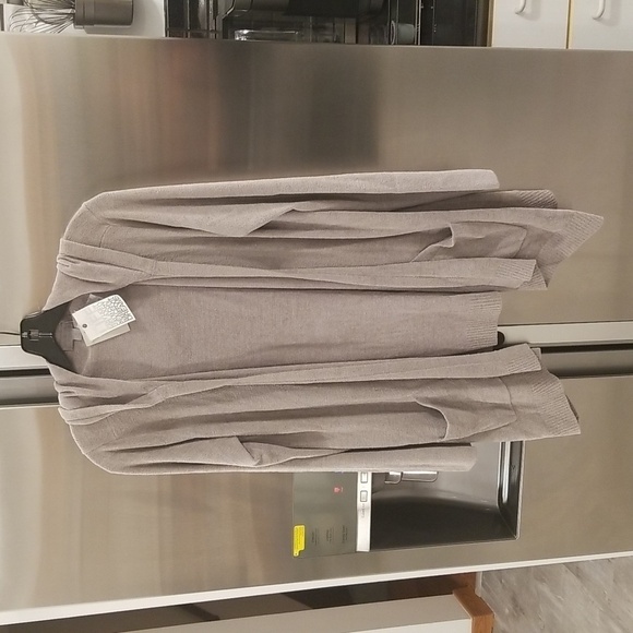 💕BAREFOOT DREAMS💕 CozyChic Lite Seashore Hooded Cardigan ~ Pewter Grey XS NWT - Picture 5 of 12